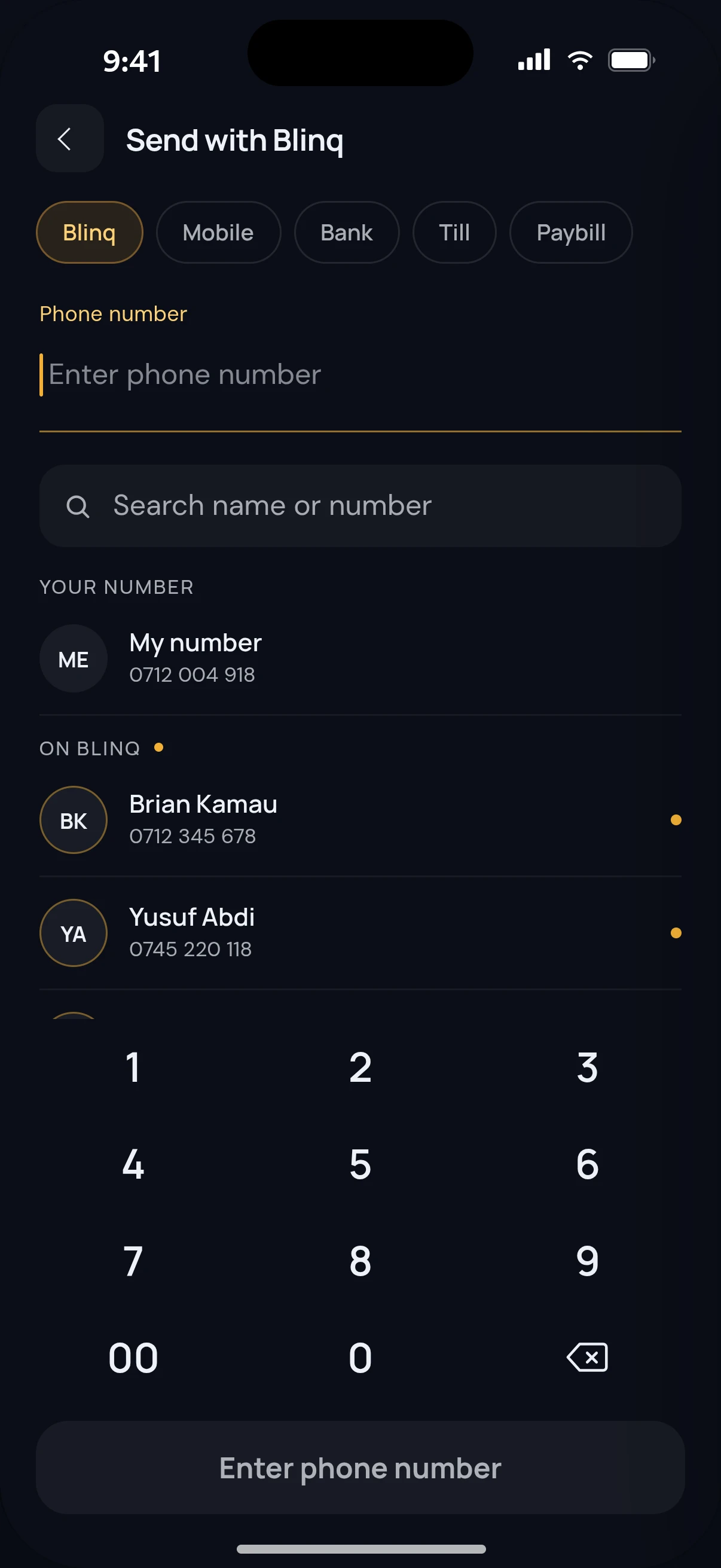 Blinq: Send with Blinq